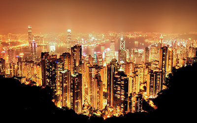 Hong Kong city lights