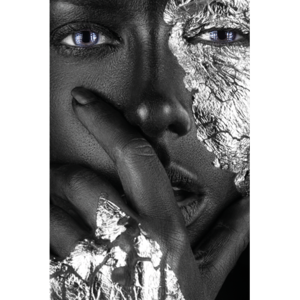 Silver face - Fotokunst vrouw