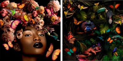 Tweeluik (Sleeping Beauty - Black Beauty) - Fotokunst 