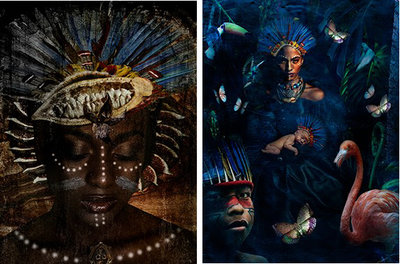 Tweeluik (Out of Africa & Mother of the jungle) - XL! - Fotokunst 