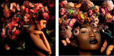 Tweeluik (Garden of Eden & Black beauty) - Fotokunst 