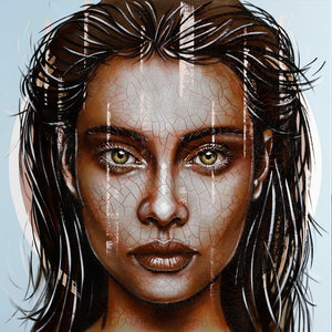 Powerful - 110 x 110 - Vrouwen schilderij
