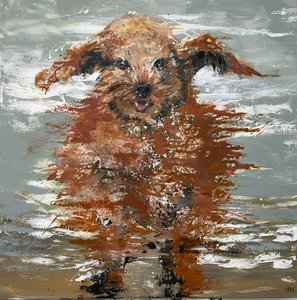 Fauve - 100 x 100 cm - Schilderij hond