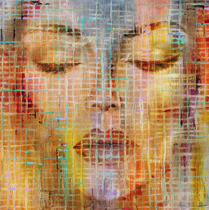 Mindless - 200 x 200 cm - Schilderij vrouw