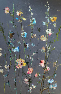 Rosea - 130 x 190 cm - Schilderij bloemen 