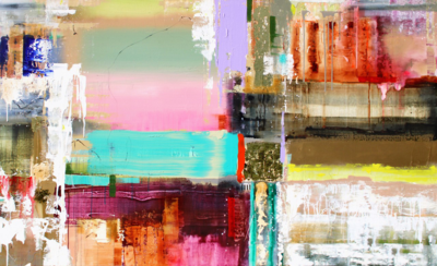 Groot schilderij abstract