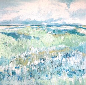 Quiet morning - 100 x 100 cm- Schilderij landschap