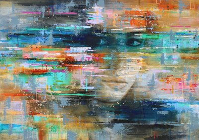 Before I go - 200 x 140 cm- Schilderij vrouw