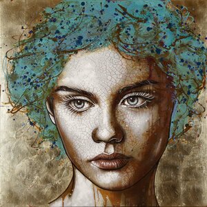 Inner thoughts - 110 x 110 - Vrouwen schilderij