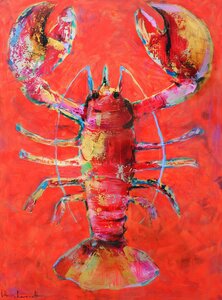 That sea cray - 110 x 150 cm- Schilderij kreeft