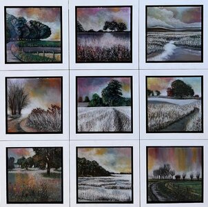 The Landscapes - 66 x 66 cm - Epoxy schilderij landschappen