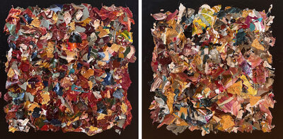 Tweeluik - 160 x 80 cm - Schilderij abstract 