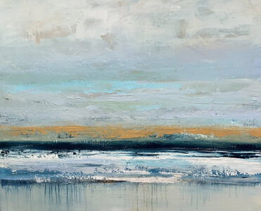 To the sea - 120 x 100 cm - Schilderij abstract