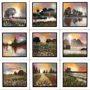 Dreamery Mist - 66 x 66 cm - Epoxy schilderij landschappen