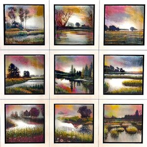 The power of nature - 66 x 66 cm - Epoxy schilderij landschappen