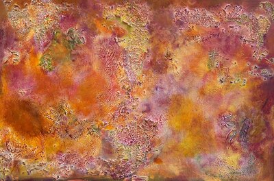 Happy garden - 150 x 100 cm - Schilderij abstract