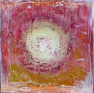 Crack me up - 100 x 100 cm - Schilderij abstract