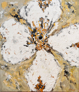 Stella Illuninata 120 x 140 cm Bloemen schilderij