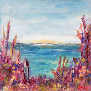 Gems in nature - 40 x 40 cm  -Landschap schilderij