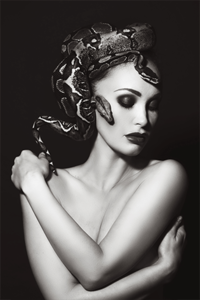 SnakeWoman - Fotokunst vrouw