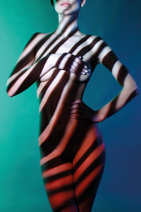Striped - Fotokunst vrouw