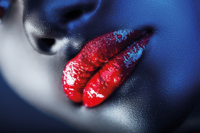Red Lips - Fotokunst  vrouw