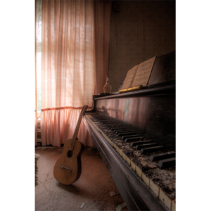 Fotokunst muziek | Fotokunst piano en gitaar