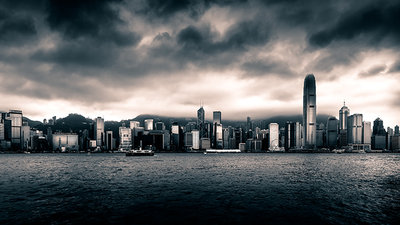 Hongkong skyline taken from Kowloon