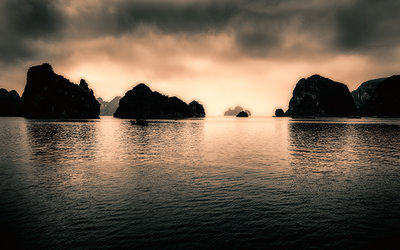 Bay of Halong islands Vietnam