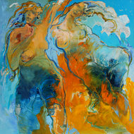 Early-Morning-100-x-100-cm-Abstract-schilderij