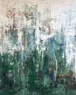 Schilderij abstract groen