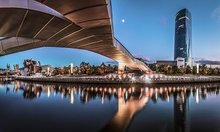 Cobra art Bilbao skyline