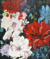 Fleurs-Superb-110-x-130-cm-Bloemen-schilderij