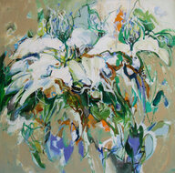 Daybreak-100-x-100-cm-Abstract-bloemen-schilderij