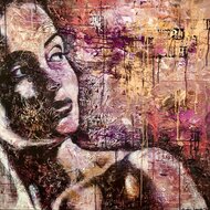 Awakening-100-x-100-cm-Schilderij-Vrouwen