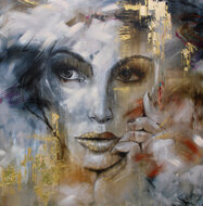 Observation-200-x-200-cm-Schilderij-vrouw
