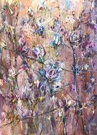 Pink-Magnolia-130-x-180-cm-Schilderij-bloemen