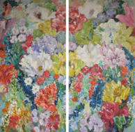 Fleuri-et-Coloré-200-x-200-cm-Tweeluik-bloemen-schilderij