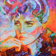 Possible-120-x-120-cm--Schilderij-vrouw