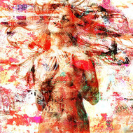 Sensually-Red-Fotokunst-vrouw-100-x-100-cm-NU-IN-SALE