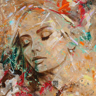 Inner-dream-130-x-130-cm-Schilderij-Vrouw