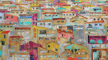 Artcityhouses-Sud--180-x-100-cm-Schilderij-Huisjes