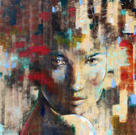Sooth-my-soul-180-x-180-cm-Schilderij--vrouw