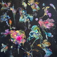 Rose-garden--150-x-150-cm-Schilderij-bloemen