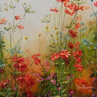 A-peaceful-discovery-1-40-x-40-cm-Schilderij-bloemenveld