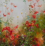 A-peaceful-dicovery-2-50-x-50-cm-Schilderij-bloemenveld