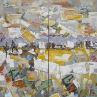 Provence-140-x-140-cm-landschap-schilderij Provence-140-x-140-cm-landschap-schilderij