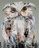 Luisteraar-100-x-120-cm-Schilderij-uil