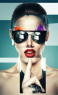 The-Sunglasses-Fotokunst-vrouw