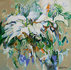 Daybreak - 100 x 100 cm - Abstract bloemen schilderij_8